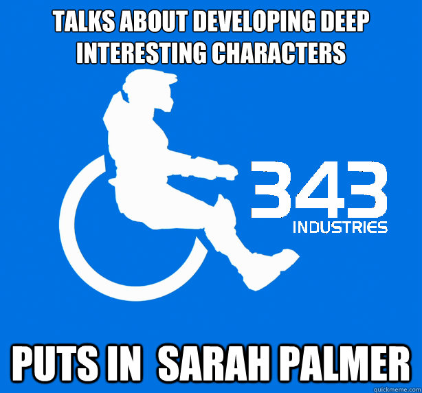 Talks about developing deep interesting characters Puts in  Sarah Palmer  343 Logic