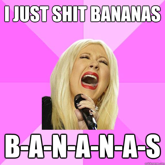 I Just Shit Bananas B-A-N-A-N-A-S  Wrong Lyrics Christina