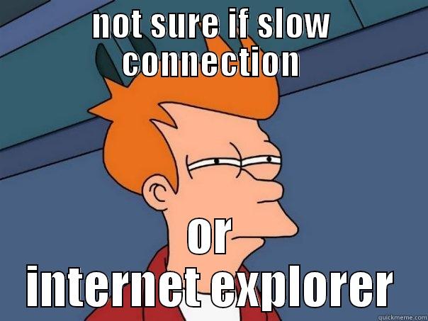 NOT SURE IF SLOW CONNECTION OR INTERNET EXPLORER Futurama Fry