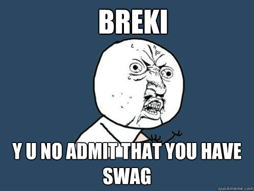 Breki  y u no admit that you have swag   Y U No