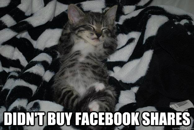  Didn't buy Facebook shares -  Didn't buy Facebook shares  Success Cat