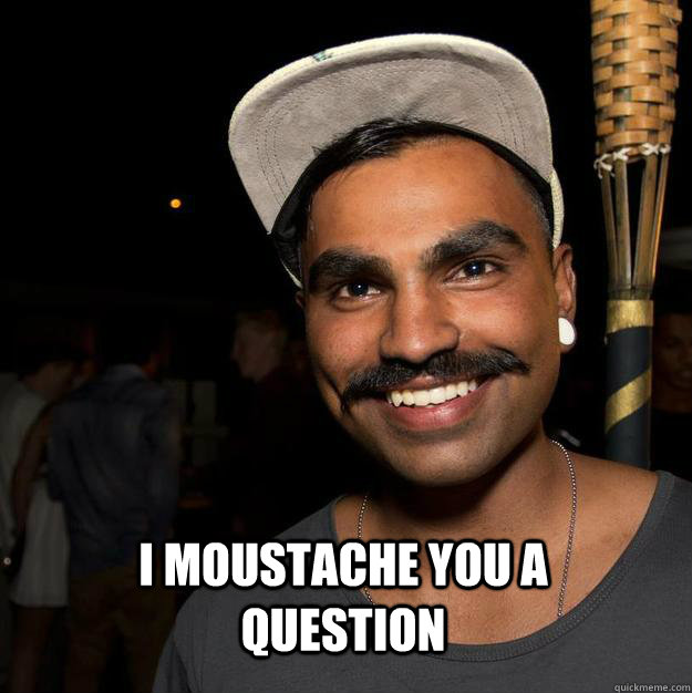 I moustache you a question - I moustache you a question  I moustache you a question...