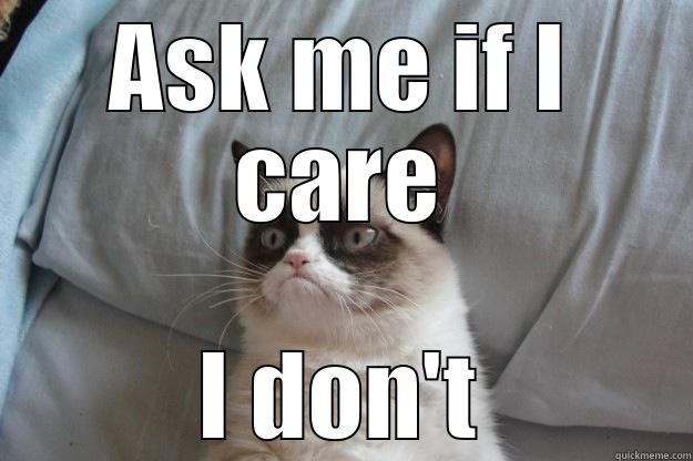 ASK ME IF I CARE I DON'T Grumpy Cat