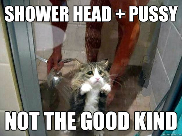 Shower head + pussy Not the good kind  