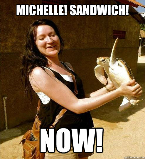 Michelle! Sandwich! Now! - Michelle! Sandwich! Now!  Turtle Slap