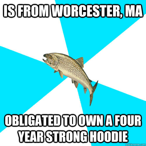 Is From Worcester, Ma Obligated To Own a Four Year Strong Hoodie  Pop Punk Trout