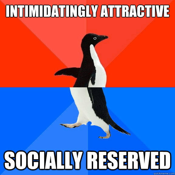Intimidatingly Attractive Socially Reserved  Socially Awesome Awkward Penguin