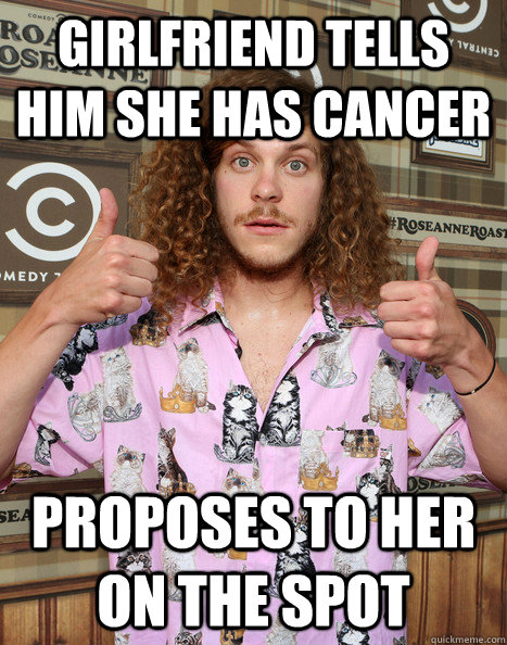 Girlfriend tells him she has cancer Proposes to her on the spot - Girlfriend tells him she has cancer Proposes to her on the spot  Misc