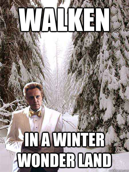 Walken In a winter wonder land  Christopher pun-ken