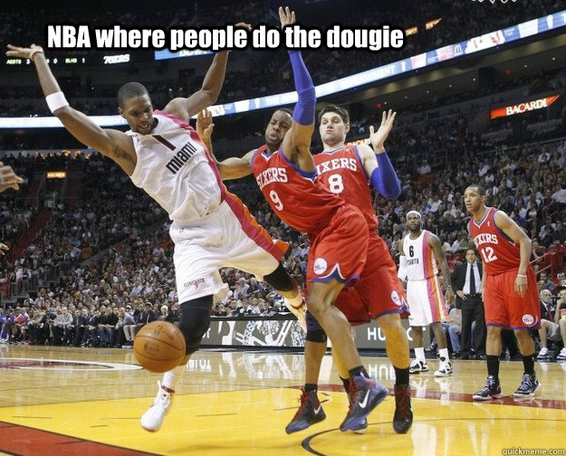 NBA where people do the dougie  funny nba pic