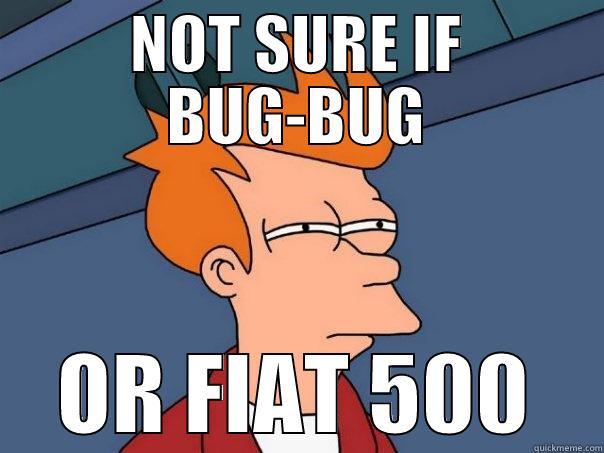 NOT SURE IF BUG-BUG OR FIAT 500 Futurama Fry