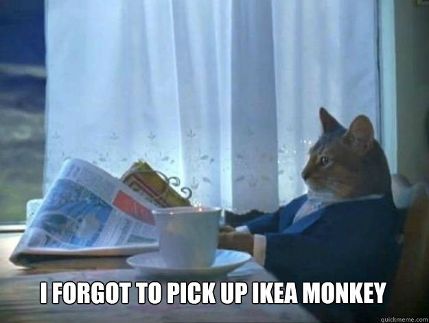  I forgot to pick up IKEA monkey  