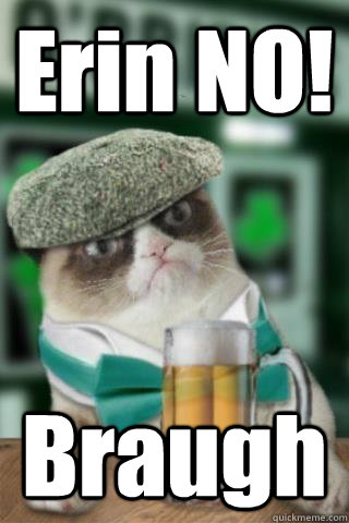 Erin NO! Braugh - Erin NO! Braugh  Irish Grumpy Cat