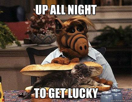 Up all night To get Lucky  