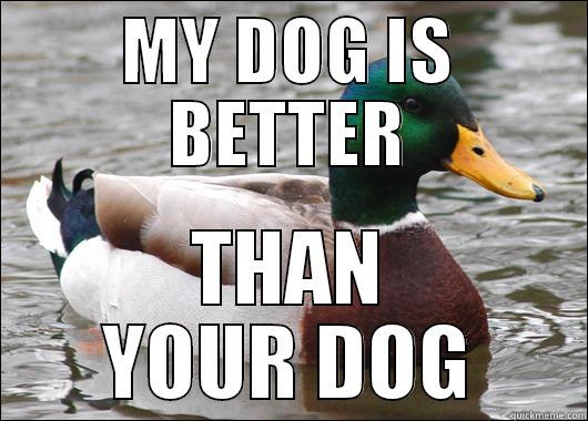 MY DOG IS BETTER THAN YOUR DOG Actual Advice Mallard