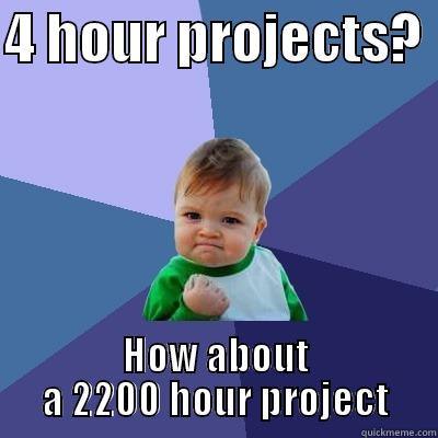 4 HOUR PROJECTS?  HOW ABOUT A 2200 HOUR PROJECT Success Kid