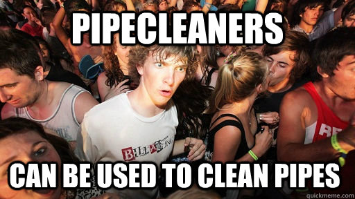 Pipecleaners can be used to clean pipes  Sudden Clarity Clarence