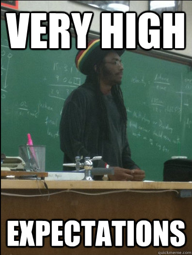 Very High  Expectations - Very High  Expectations  Rasta Science Teacher