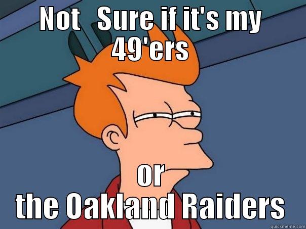 so many  arrests  latley - NOT   SURE IF IT'S MY 49'ERS OR THE OAKLAND RAIDERS Futurama Fry