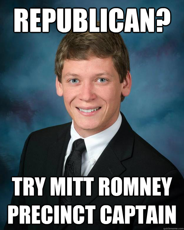 Republican? try mitt romney precinct captain  