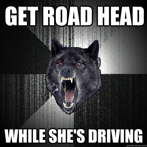 get road head while she's driving  Insanity Wolf