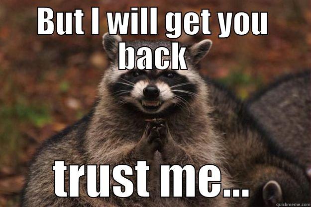 ill get u back - BUT I WILL GET YOU BACK TRUST ME... Evil Plotting Raccoon