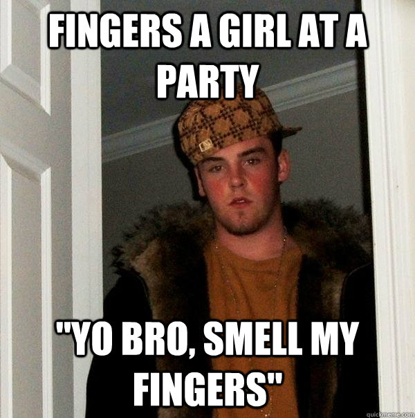 Fingers a girl at a party 