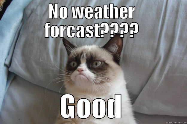 Iphone upgrade - NO WEATHER FORCAST???? GOOD Grumpy Cat