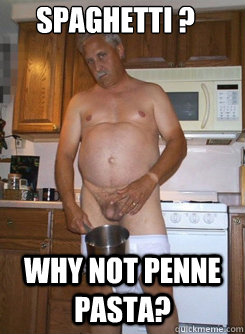 Spaghetti ? Why not penne pasta? - Spaghetti ? Why not penne pasta?  Cocky Advice Chef