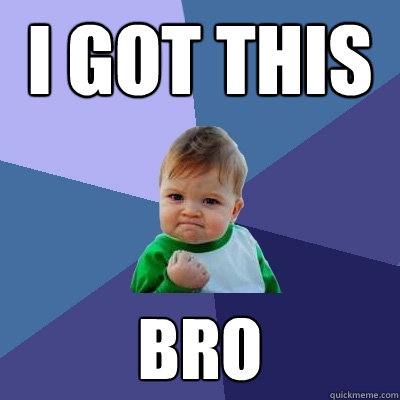 I GOT THIS BRO   Success Kid