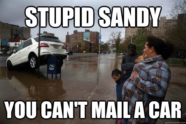 Stupid Sandy You can't mail a car - Stupid Sandy You can't mail a car  Misc