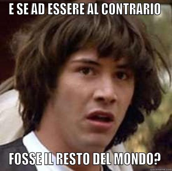 E SE AD ESSERE AL CONTRARIO FOSSE IL RESTO DEL MONDO? conspiracy keanu