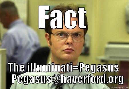 FACT THE ILLUMINATI=PEGASUS     PEGASUS@HAVERFORD.ORG Schrute