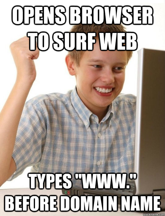 Opens Browser to surf web types 