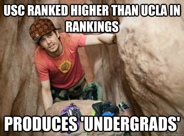 USC RANKED HIGHER THAN UCLA IN RANKINGS PRODUCES 'UNDERGRADS'  Scumbag James Franco