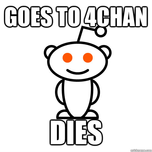 Goes to 4chan Dies  Redditor