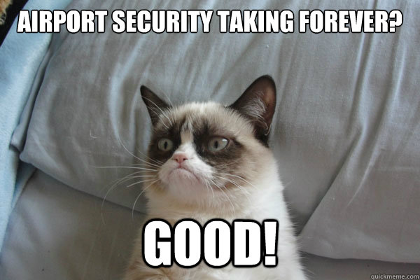Airport security taking forever? good! - Airport security taking forever? good!  Grumpy Cat 2