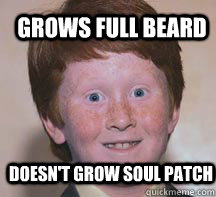 Grows Full Beard Doesn't Grow Soul Patch  Annoying Ginger Kid