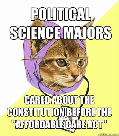 Political science majors Cared about the constitution before the 