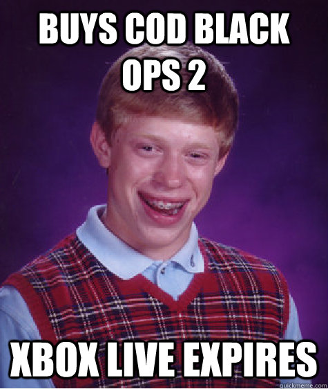Buys COD BLACK OPS 2 XBOX LIVE EXPIRES  Bad Luck Brian