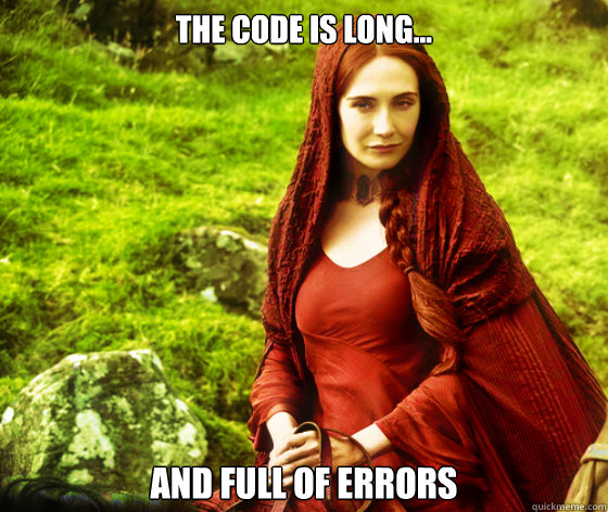 the code is long... and full of errors - the code is long... and full of errors  Dark and Terror