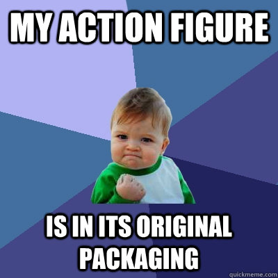My action figure is in its original packaging  Success Kid
