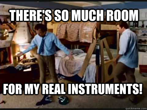 there's so much room for my real instruments!  Step Brothers Bunk Beds
