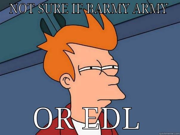 NOT SURE IF BARMY ARMY OR EDL Futurama Fry
