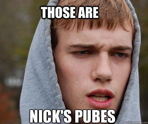 Those are Nick's Pubes - Those are Nick's Pubes  Yes. Yes I did meme to.