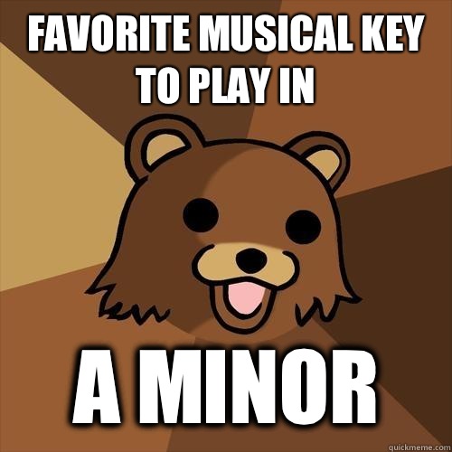Favorite musical key to play in A Minor - Favorite musical key to play in A Minor  Pedobear