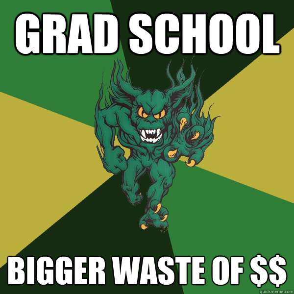 grad school  bigger waste of $$  Green Terror