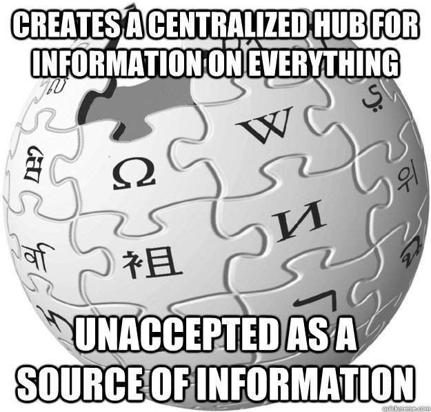 creates a centralized hub for information on everything unaccepted as a source of information - creates a centralized hub for information on everything unaccepted as a source of information  Misc