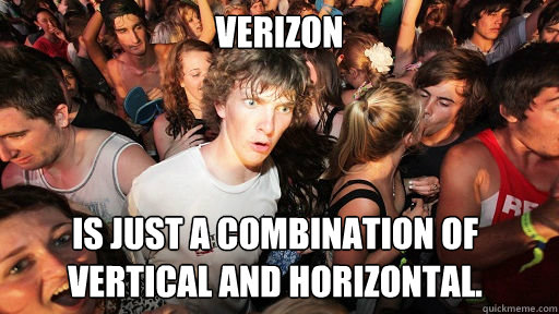Verizon is just a combination of vertical and horizontal.  Sudden Clarity Clarence