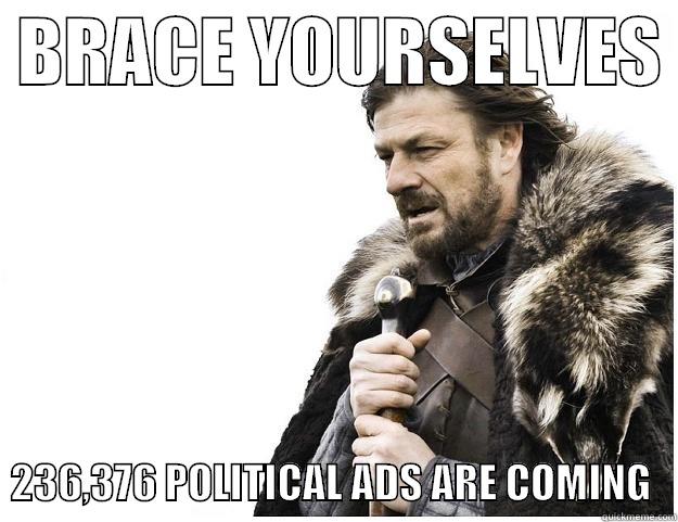 Brace Yourselves -  BRACE YOURSELVES    236,376 POLITICAL ADS ARE COMING   Imminent Ned